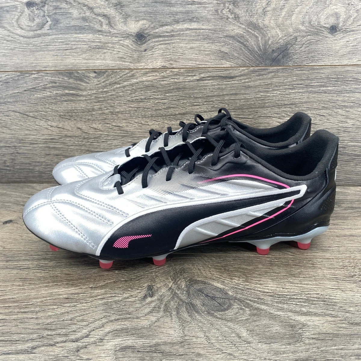 Puma King Soccer Cleats Silver Black Pink Men\'s Size 10 FG Soccer Shoes 108308 PUMA King Match FG/AG Audacity - Puma Silver/PUMA Black/Sun  main image 3