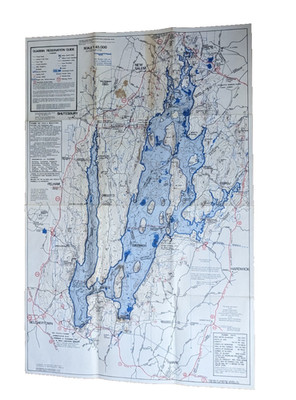 Vintage 1972 Quabbin Reservation Guide topographic MA map