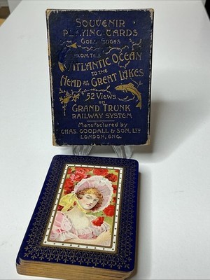 Souvenir Playing Cards Grand Trunk Railway System, London Goodall & Son CN1