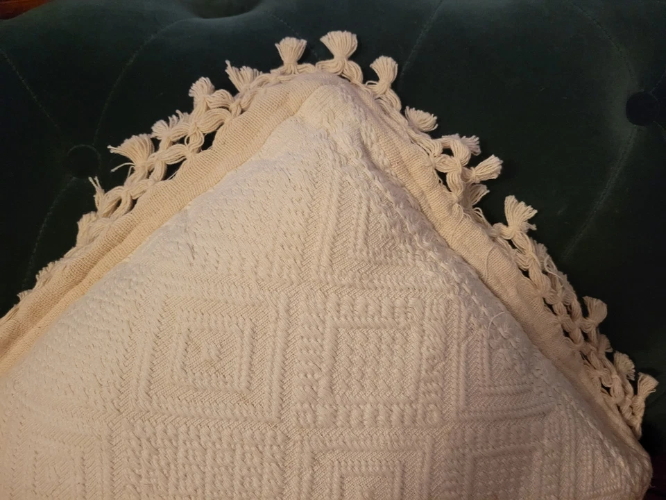 Almohada con flecos de arpillera de 20" en Tlt usada como decoración solo de hogar transparente y limpio 5 disponibles Foto 2 de 4