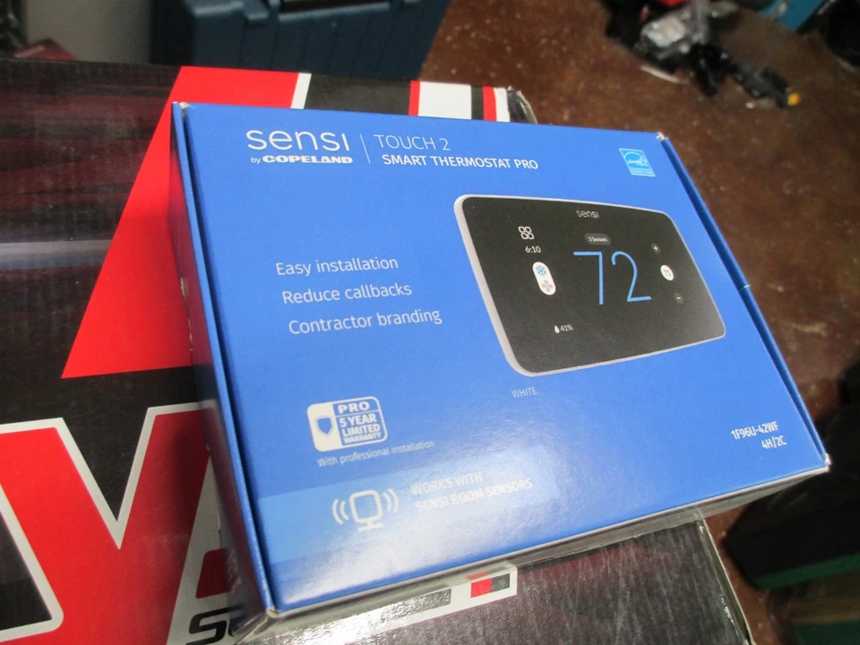 Emerson Sensi touch 2 1F96U-42WF Wi-Fi Thermostat Touchscreen White - Image 2 of 2