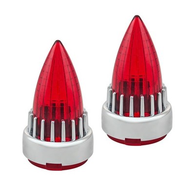 FATECIM 2'' Turn Signal Light Covers Supersonic Replacement Red Lenses Clip On...