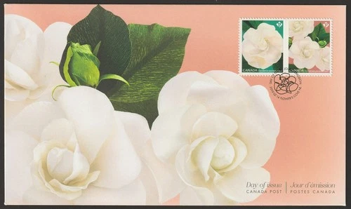 Canada #3169-3170, Gardenia Flower, Type 2, Official First Day Cover, FDC 2019