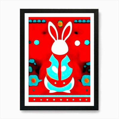Osterhase, 1439 Kunstdruck gerahmt Wandbild Poster Leinwanddruck Bild