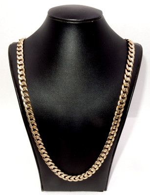 VINTAGE 14K YELLOW GOLD 28'' OXIDIXED CUBAN LINK 9MM FLAT LINK CHAIN, 83.6 GRAMS