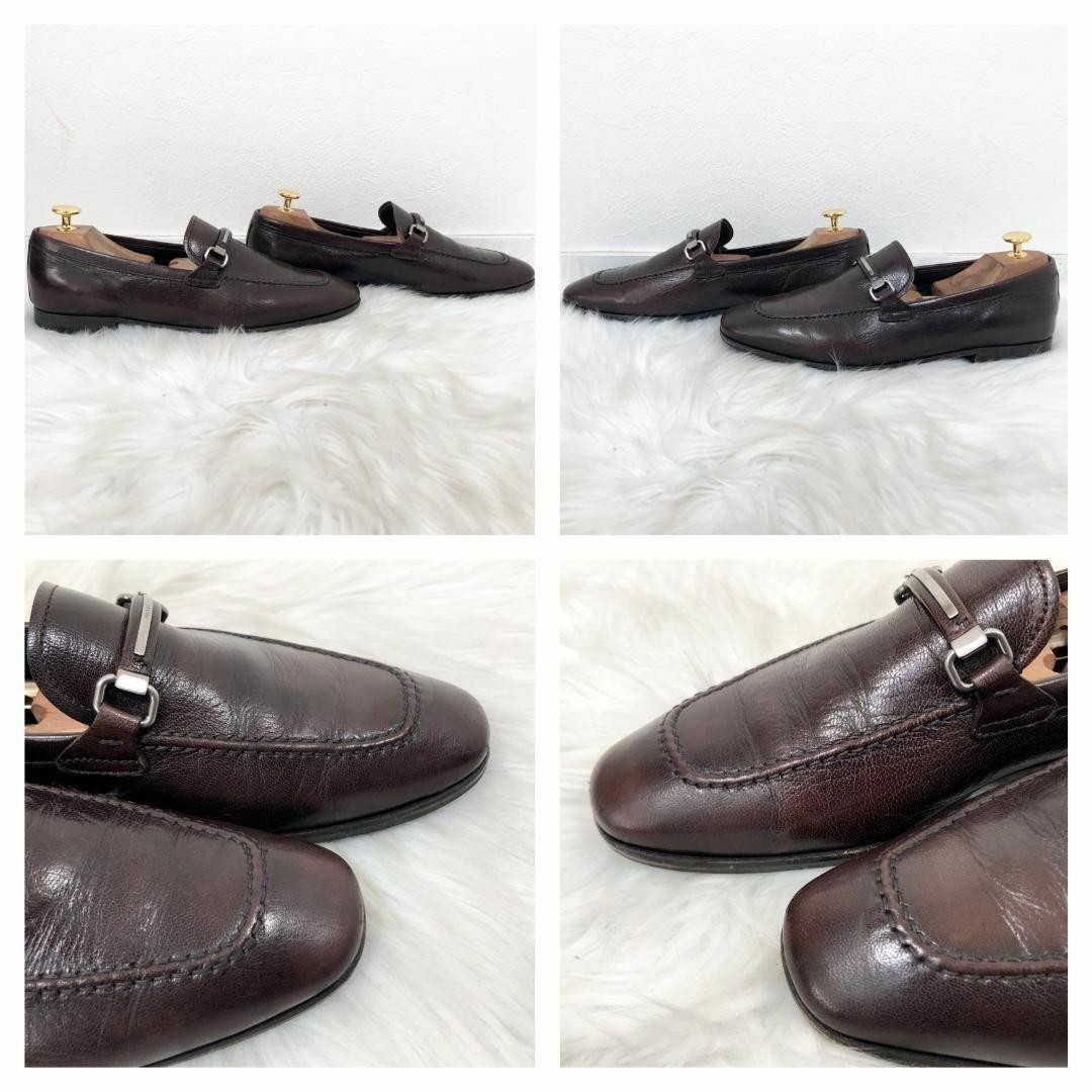 PRADA Men's Dress Shoes Loafers Leather Dark brown UK6/US7 112969c thumbnail 16