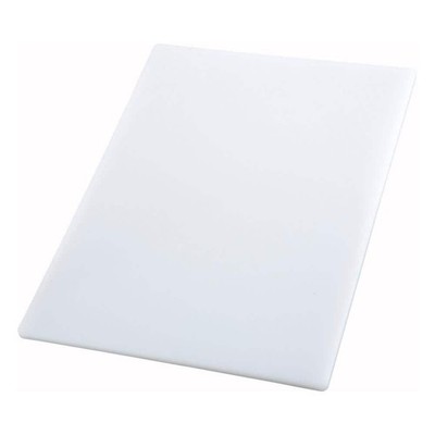 Cutting Board White Plastic 15x20in Non Porous BPA Free NSF Kitchen Food Safe