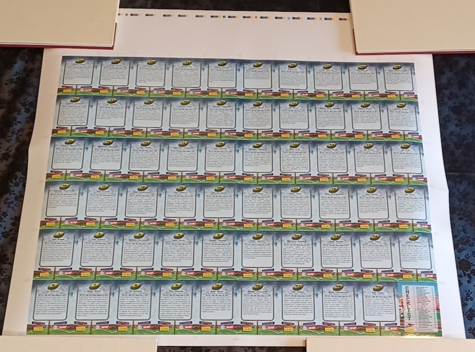 1994 NFL Football Signature Rookies Uncut Card Sheet Set - RARE