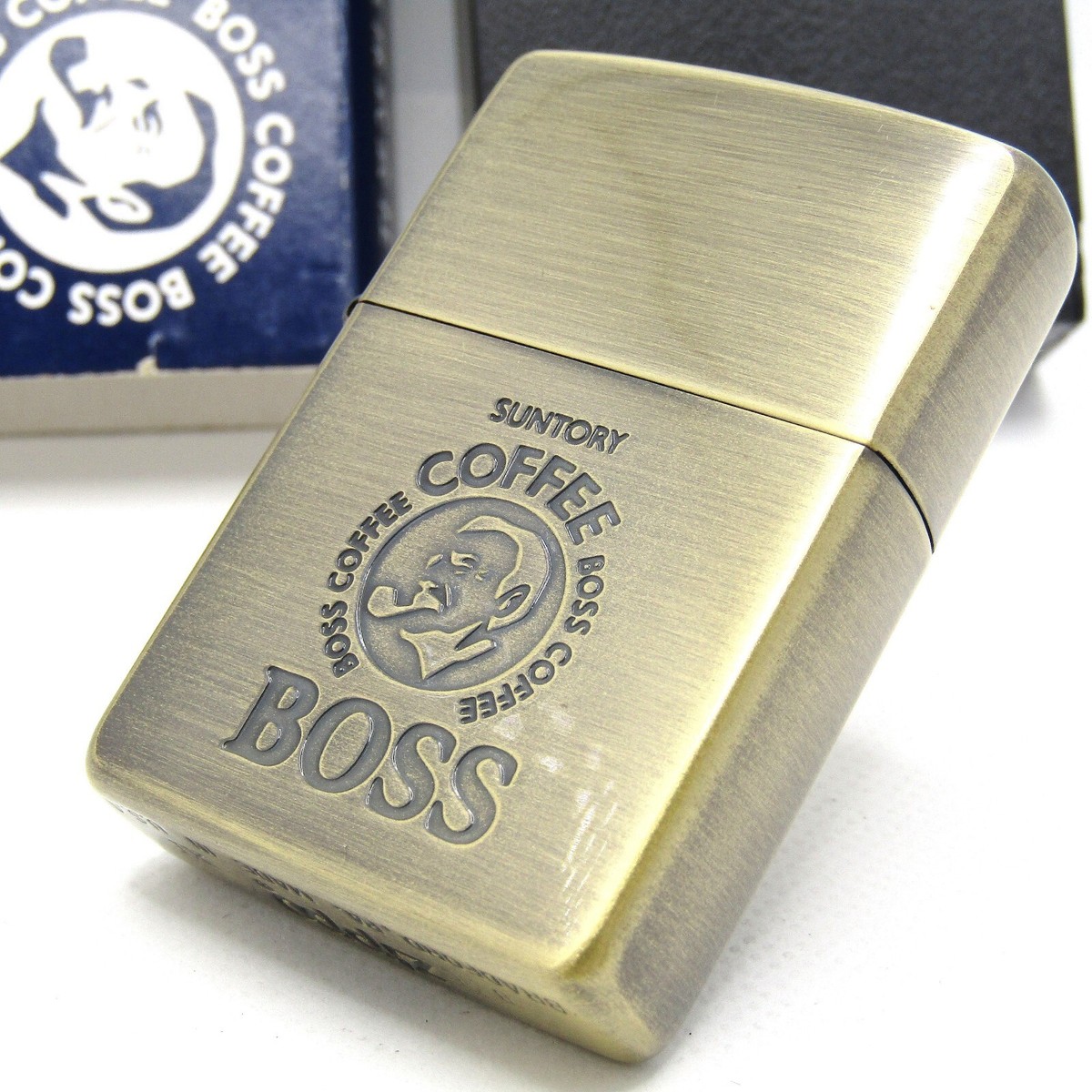 サントリー - ojarumaruさん専用 Suntory Boss Coffee Solid Brass Zippo Oil Lighter 1995 MIB