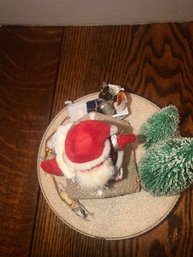 Nice MCM Santa On Rooftop Music Box-Jingle Bells-Reindeer-Trees-Japan-IOB - Picture 9 of 11