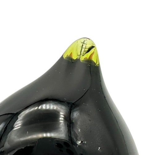 Mundgeblasenes Glas Vogel Singvogel Figur grün Briefbeschwerer - Bild 8 von 18