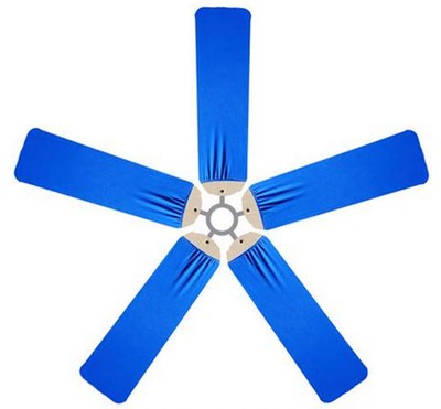 Ceiling Fan Blade Fabric Cover Royal Blue 5pcs Home Office