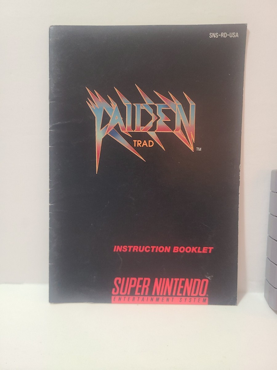 SNES Raiden Trad by ElectroBrain Shooter Game & Manual Authentic