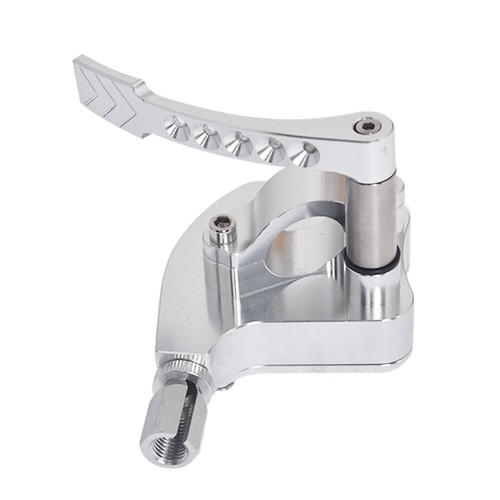BILLET THUMB THROTTLE ASSEMBLY FOR YAMAHA BANSHEE YFZ RAPTOR 350 660 700 SILVER - Photo 2/8