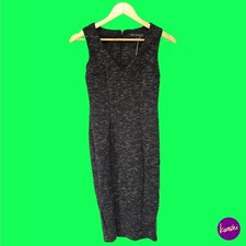 NEXT TAILORING Women's Bodycon Dress, V-Neck, Grey, UK 8 | EU 36 | US 4