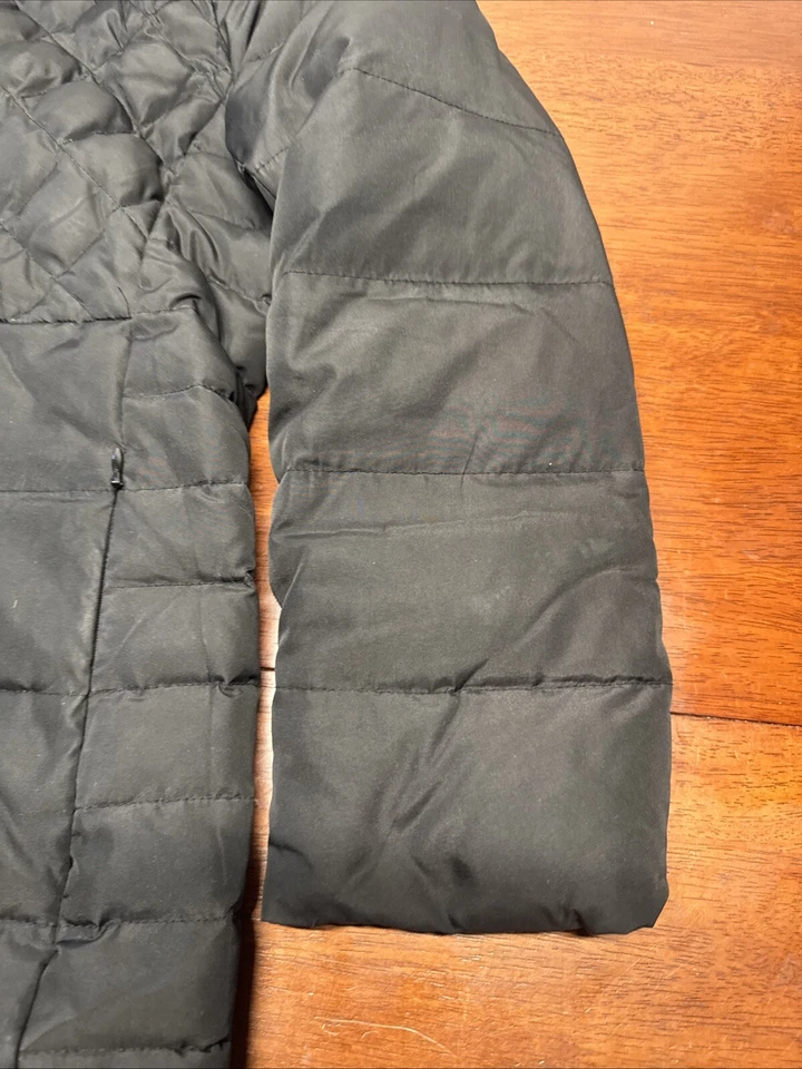 Abrigo Mujer Negro Plumón/Relleno de Edredón/Acolchado Capucha Extraíble Talla M Foto 3 de 4