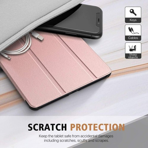 Funda magnética de cuero con soporte abatible inteligente para tableta totalmente nueva Fire 7" lanzada 2022 - Imagen 3 de 17