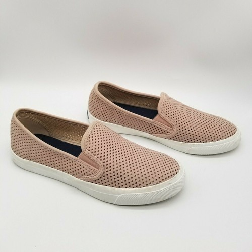 pink leather slip ons