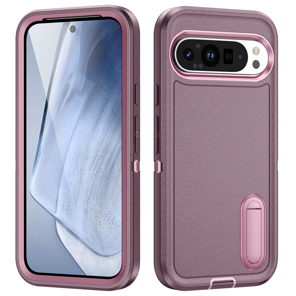 For Google Pixel 9 / 9 Pro / 9 Pro XL Case 3in1 Hybrid Shockproof Stand Cover - Image 3 of 4