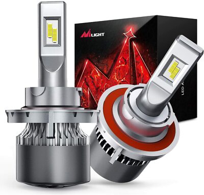 Nilight H13 9008 LED Headlight Conversion Kit Bulb Fog Lamps High Low Beam 6500K