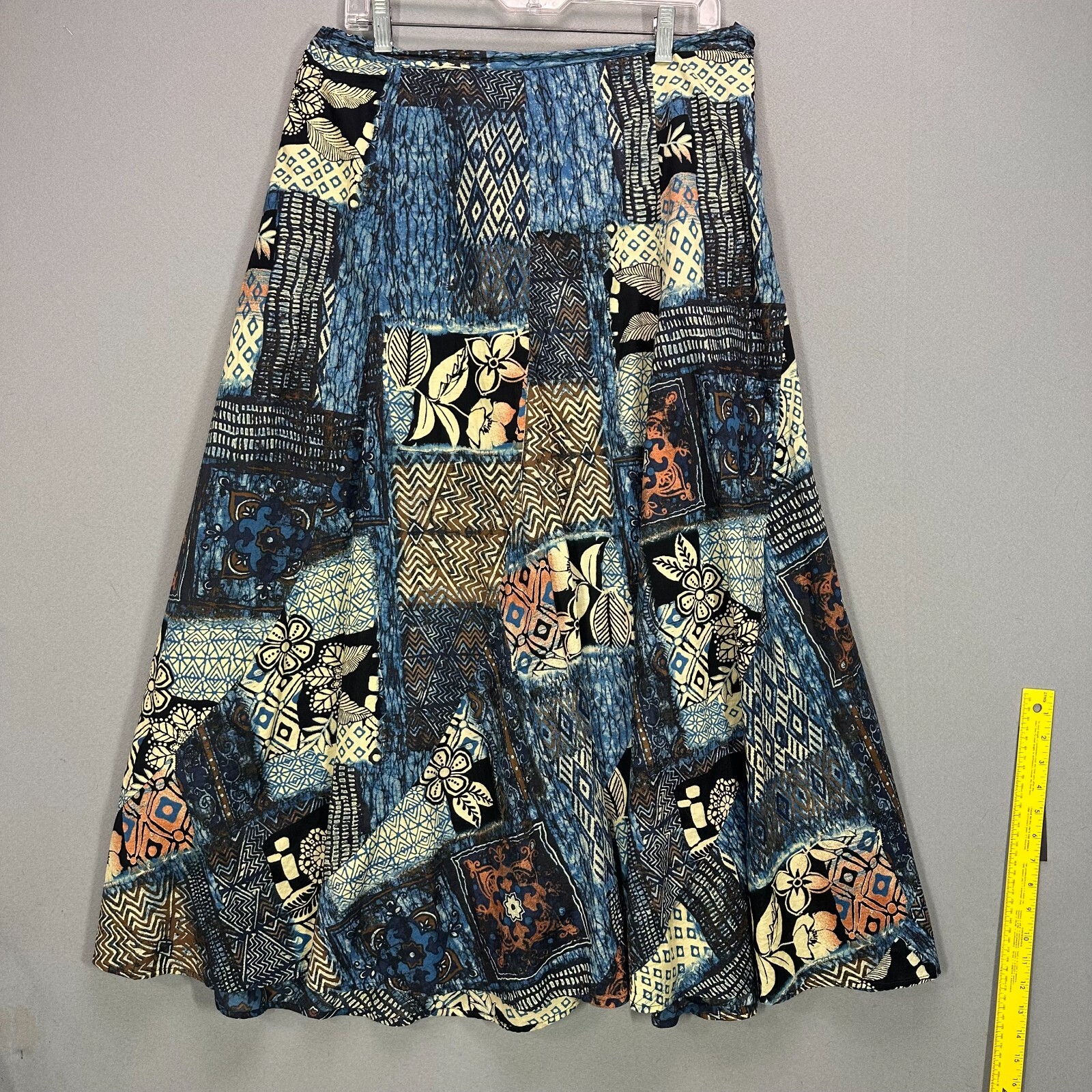 Chico's Sz 2 Patchwork Pattern Maxi Medium A-Line… - image 8