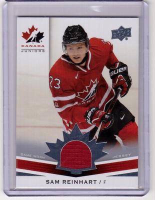 Sam Reinhart 14 15 Upper Deck Team Canada Juniors Rookie Jersey 186 Sabres Rare Ebay