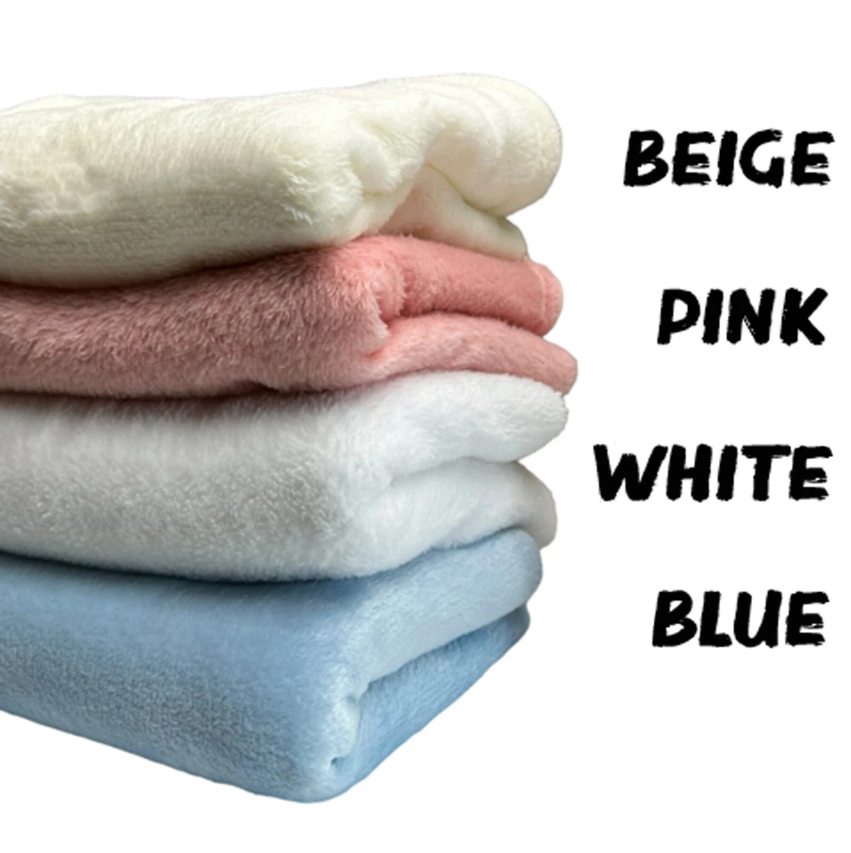 LARGE PERSONALISED BABY BLANKET Newborn Boy Girl New born Swaddle Wrap 100x80cm