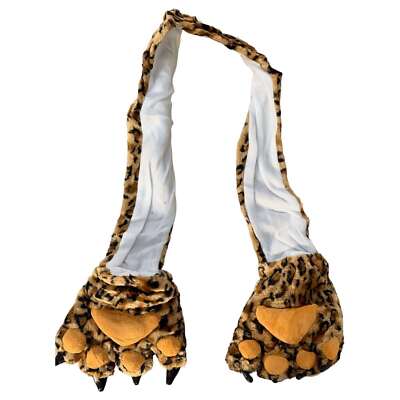 3D Animal Pocket Scarf with Hand Warmer Pockets Long Soft Faux Fur Cozy Cute