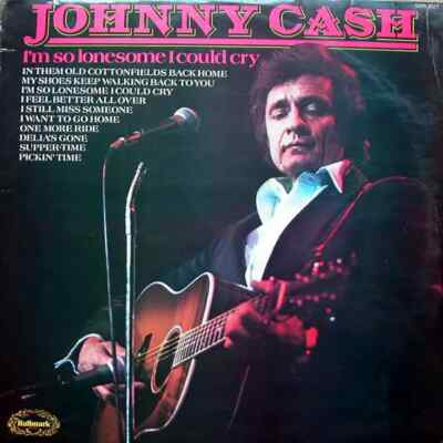 Johnny Cash Im So Lonesome I Could Cry NEAR MINT Hallmark Vinyl LP