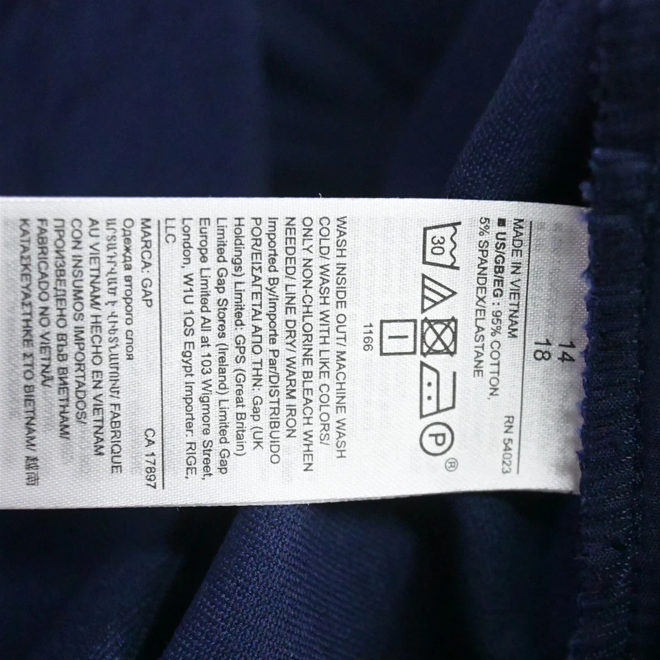 Pantalones de vestir Gap 14 azul marino tiro alto ajustados corte bota Foto 4 de 4