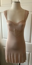 Hanky Panky S Nude/Beige Babydoll Nighty Slip Chemise W Lace Trim