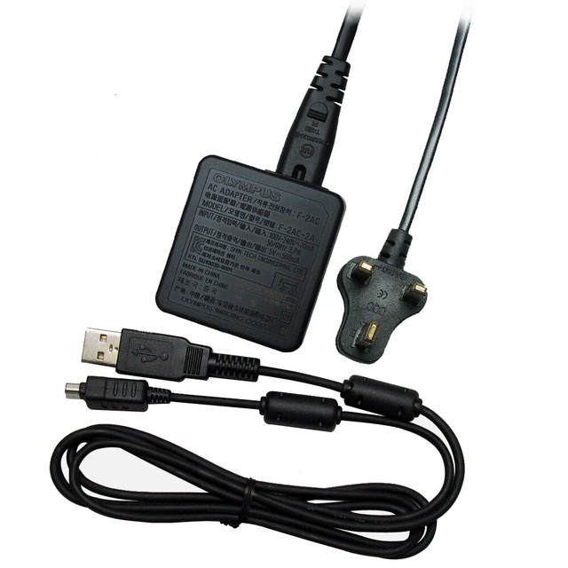 NEW Genuine Olympus F2AC2A AC Adapter + USB Cable for Tough 8010 TG