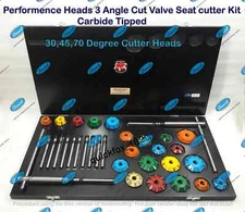 3 Angle Cut Valve Seat Cutter Set Carbide Tipped Performance Head Job