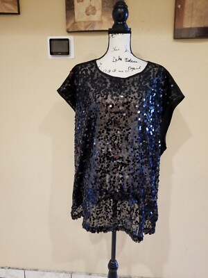 Lane Bryant Sequin Sleeveless Top Size 26