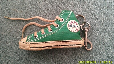 Vintage Collector's Coca Cola green high top tennis shoe Keychain w/clip