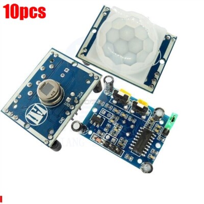 10Pcs HC-SR501 Human Sensor Module Pyroelectric Infrared M3 Ic New ca