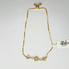 Heart Rhinestone Bracelet Stainless Steel