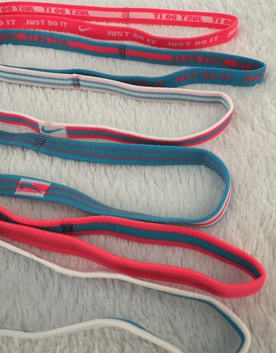 Nike Sports Headbands Hairbands pack of 6 No Slip Gel Grip Multi Colored - Picture 7 of 8