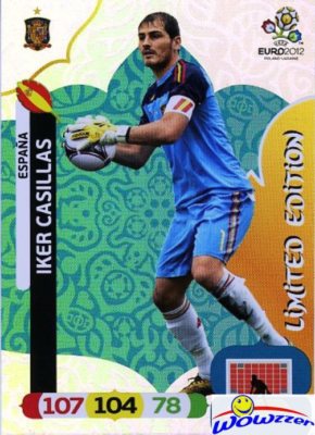 2012 Panini Adrenalyn EURO EXCLUSIVE Iker Casillas Limited Edition