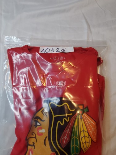 Chicago Blackhawks T-Shirt Mens XL Old Time Vintage Hockey Red 23.5x28 - Picture 13 of 13