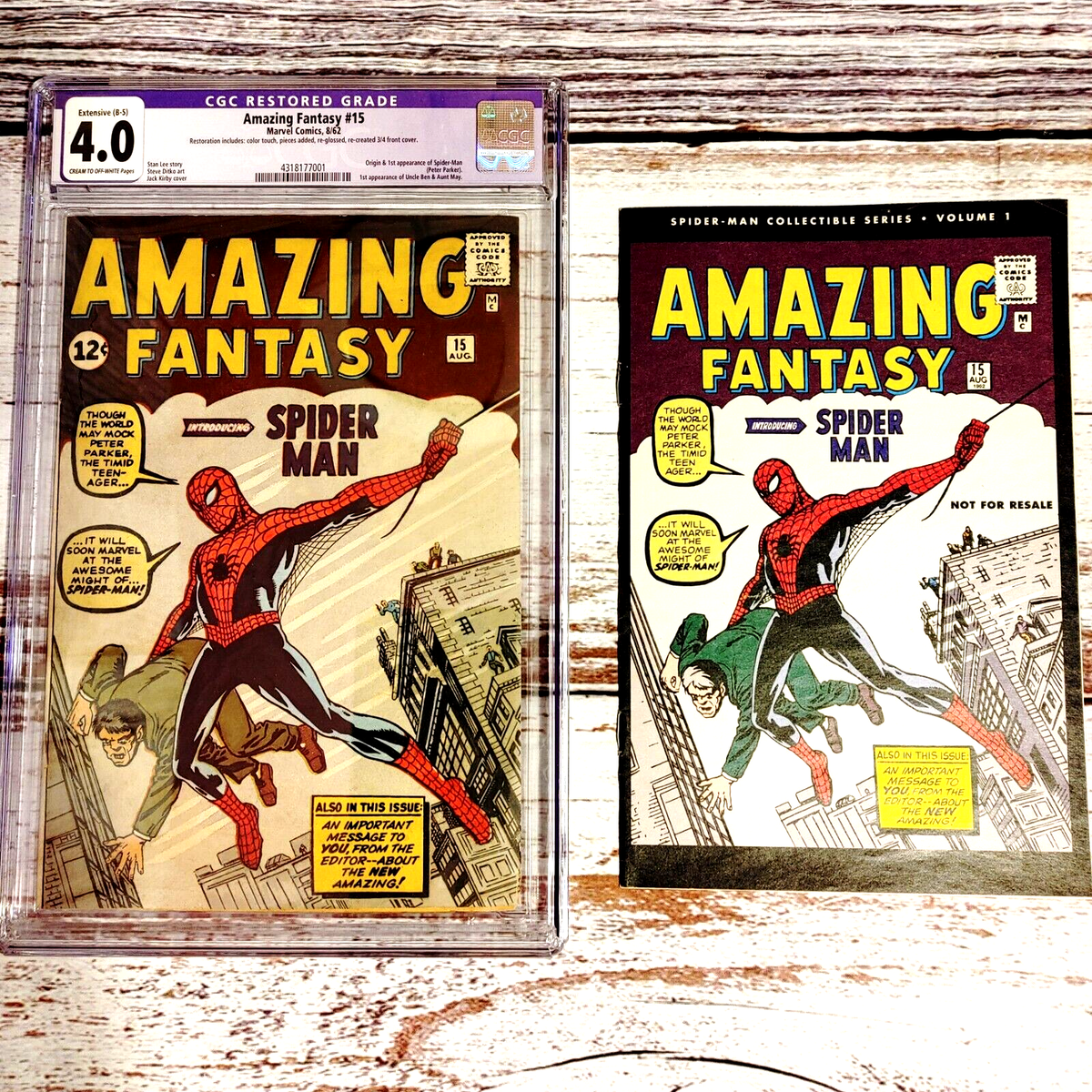 AMAZING FANTASY #15, 1962 CGC GRADE 4.0 (Restored)1ST APPEARANCE