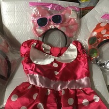 Disney 4-6 Girls' Pink Dress Up Minnie Mouse, Great Costume Previous Owner