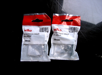 WILKO ECKSTREBEN STAHL VERZINKT 38 MM 2 PACKUNGEN x4 ECKEN