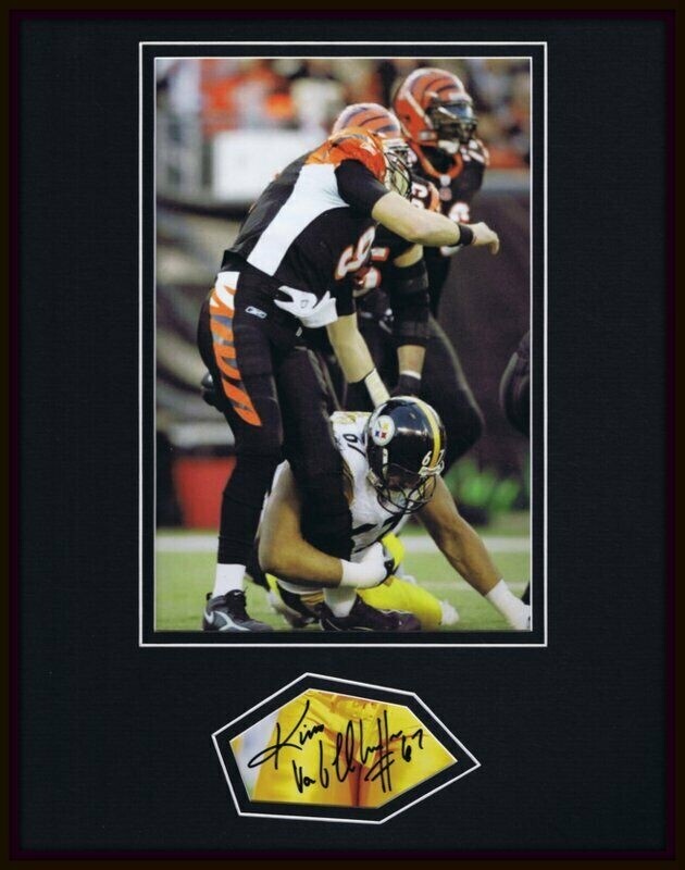 Kimo von Oelhoffen Signed Framed 11x14 Photo Display Steelers vs