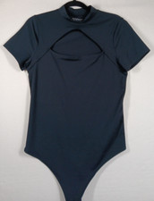 Abercrombie  Fitch Women's large Black High Neck Bodysuit Soft A F