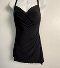 <!--F#f_0-->Dreamsuit by Miracle Swimsuit Size 8 One Piece Black Shape Flattering Coquette<!--F/-->