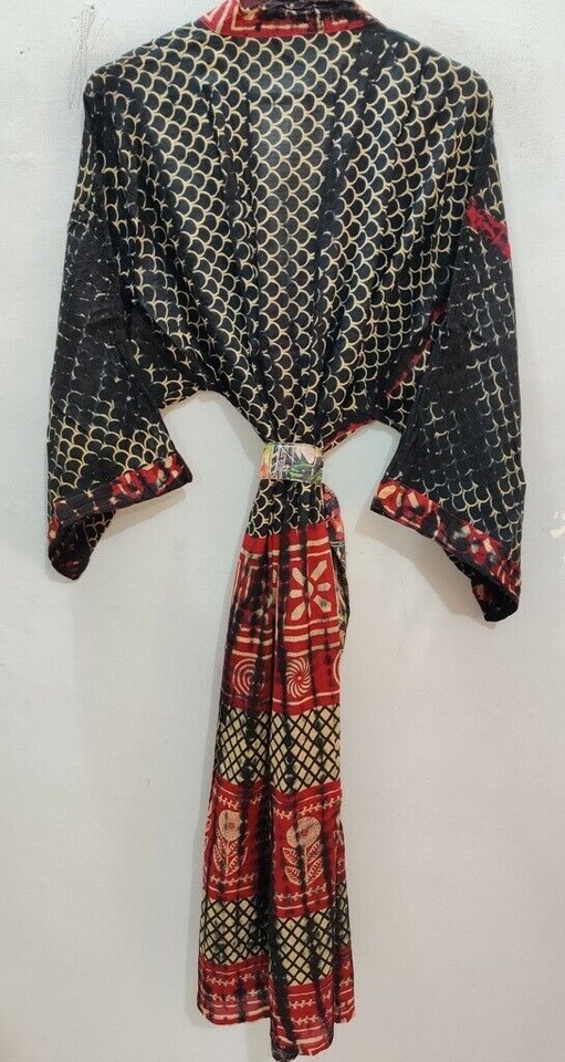 Wholesale Lot Women Silk Tie Dye Kimono Robe, Handmade Silk Dressing