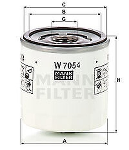 W 7054 Mann-Filter ÖLfilter FüR Ford, Ford USA-image