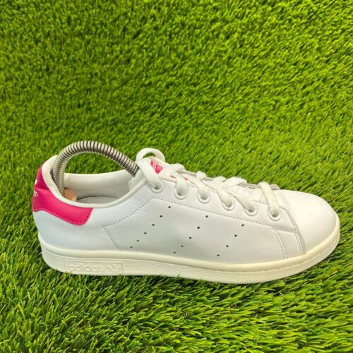 Adidas Stan Smith Boys Size 6Y White Pink Athletic Lifestyle Shoes Sneakers