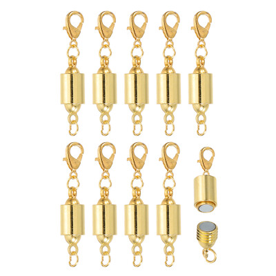 10Pcs Screw Locking Magnetic Necklace Clasps, Gold | eBay